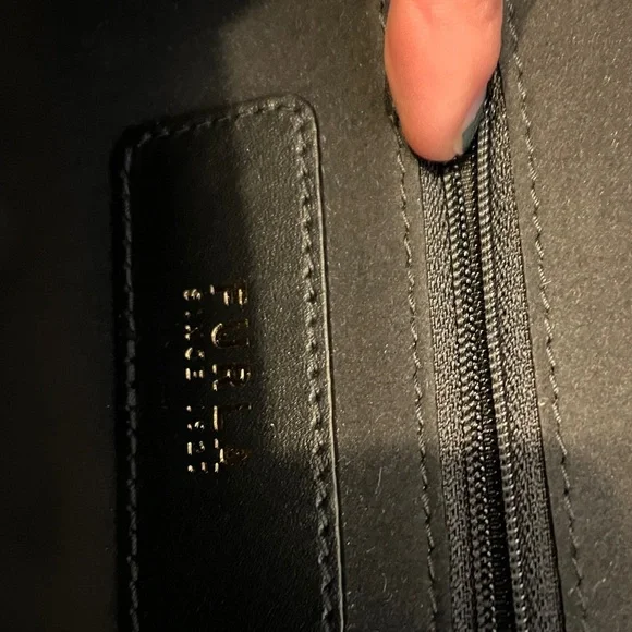 Furla Small Nero Sfera Crossbody / Shoulder Bag in Black. Gold Hardware. - Picture 13 of 16